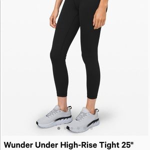 LULULEMON Wunder Under 25” Black Wn Once Sz 6 EUC